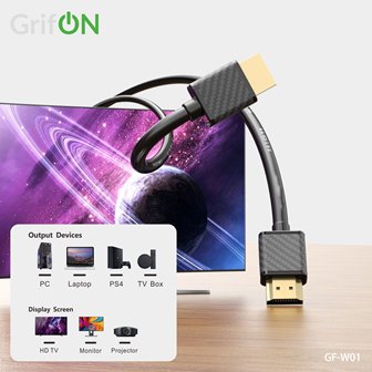 Кабель HDMI-HDMI GrifON GF-W01 4K 5m чёрный