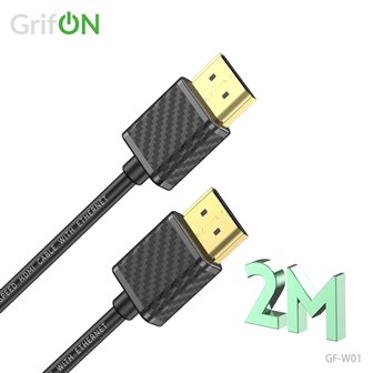 Кабель HDMI-HDMI GrifON GF-W01 4K 2m чёрный