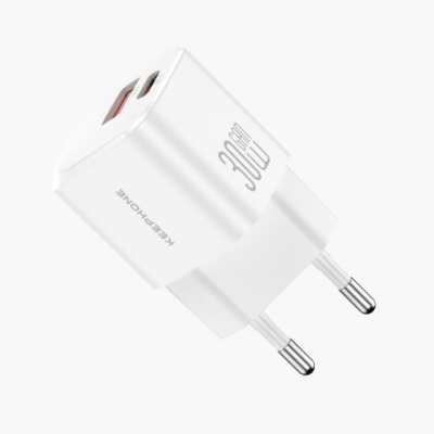 СЗУ USB/USB-C Keephone Gan wall charger CH-23091 PD30W white