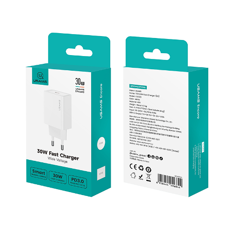 СЗУ USAMS US-CC329 T69 USB-C 30W белый
