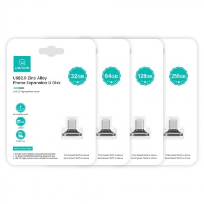 USB-C Flash USAMS US-ZB326 32Gb 2.0 Phone Expansion серый 