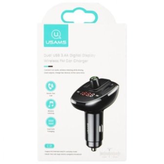 FM modulator USAMS US-CC115 C21 2USB 3.4A чёрный