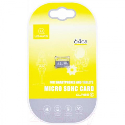 Карта памяти USAMS US-ZB095 TF High Speed Card 64Gb U1