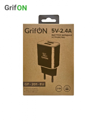 СЗУ 2USB GrifON ECO GF-201 2.4A micro белый